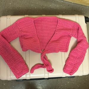 Crochet tight cropped sweater